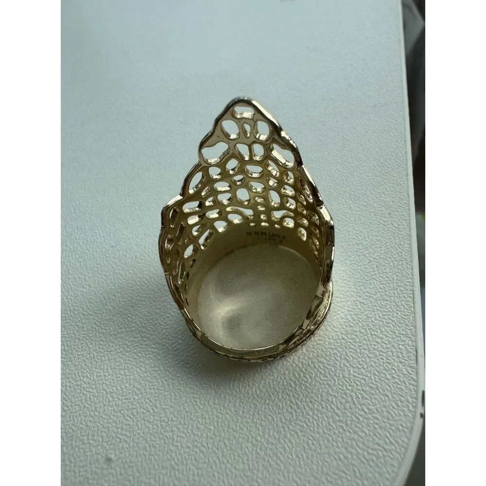 NWOT Kendra Scott Paige in Gold Filigree Size 8 Ring